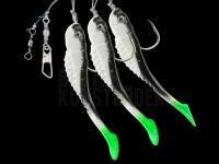 Dega Soft Bait Fish-Rig 3 arms - white/green BESTEN KUNSTKODER Angelshop