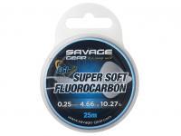 Fluorocarbon Schnüre Savage Gear Super Soft Fluorocarbon Egi Pink 25m 0.25mm 4.66kg 10.27lb BESTEN KUNSTKODER Angelshop