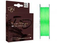 Geflochtene Schnüre Team Dragon 8X-Silk HPPE Fluo Light Green 135m 0.18mm