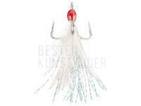Mustad In-Line Triple Grip Feathered White - #2