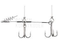 Dragon stingers with corkscrew for big soft baits 2 x no. 1/0 - 20kg 8cm