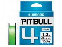 Geflochtene Schnüre Shimano Pitbull PE 4 Lime Green 150m #1.0