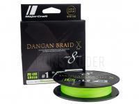 Geflechtschnur MajorCraft Dangan Braid X 8 PE-Line Green 150m #1.5 30lb