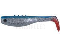 Gummifische Dragon Bandit 6cm  CLEAR/BLUE  red tail silver glitter