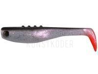 Gummifische Dragon Bandit 7.5cm  PEARL BS/BLACK red tail silver glitter