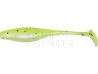 Gummifische Dragon Belly Fish Pro  5cm - Pearl Chartreuse / Black glitter