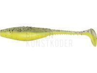 Gummifische Dragon Belly Fish Pro  5cm - Super Yellow/Clear - Black glitter