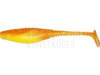 Gummifische Dragon Belly Fish Pro  5cm - Super Yellow/Clear - Orange glitter