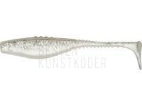 Gummifische Dragon Belly Fish Pro 8.5cm - Pearl /Clear - Silver glitter