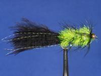 Fliege BH Crystal Bugger Black & Chartreuse  no. 8