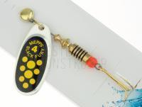 Spinner Mepps Black Fury Silver / Yellow Dots - #4 | 8.00g