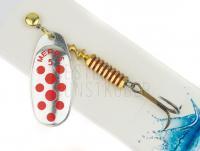 Spinner Mepps Comet Decorees #5 11g - Silver/Red Dots