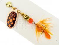 Spinner Mepps Black Fury Mouche #2 - Copper/Red Dots