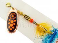 Spinner Mepps Black Fury Mouche #4 - Copper/Red Dots