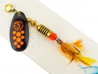 Spinner Mepps Black Fury Mouche #3 - Black/Red Dots