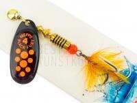 Spinner Mepps Black Fury Mouche #4 - Black/Red Dots