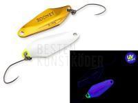 Forellen Blinker Nories Masukuroto Rooney 1.8g - #097 (White Chart / Gold)