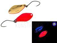 Forellen Blinker Nories Masukuroto Weeper 0.9g 20mm - #001 (Fluo-Red / Gold)