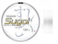 Geflochtene Schnüre Dragon Sugoi Superthin P.E. Braid White 135m 0.044mm