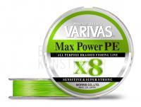 Geflochtene Schnüre Varivas Max Power PE X8 Lime Green 150m 24.1lb #1.2