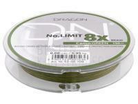 Geflechtschnur Dragon No Limit 8X-Braid Camo Green 150m - 0.15mm