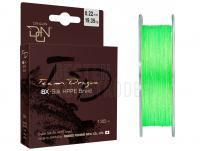 Geflochtene Schnüre Team Dragon 8X-Silk HPPE Fluo Light Green 135m 0.08mm