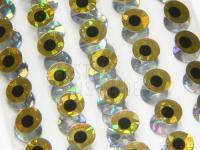 Wapsi Flat Stick On Eyes 1/8" holo gold