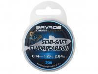 Fluorocarbon Schnüre Savage Gear Semi-Soft Fluorocarbon LRF Clear 30m 0.17mm 1.86kg 4.10lb