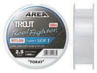 Monofile Schnür Toray Area Trout Real Fighter Nylon Super Soft 100m - 0.117mm 3lb