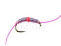 Glajcha Polish Worm fl. red tag + pearl back - no. 8