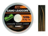 Geflochtene Schnur Fox Edges Camo Leadcore Woven Leader 7m 50lb