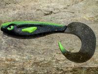 Gummifisch Great Fish Rocky Twister Slim 15cm - black alien