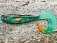 Gummifisch Great Fish Rocky Twister Slim 15cm - toxic green
