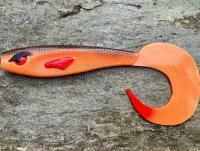Gummifisch Great Fish Rocky Twister Slim 15cm - toxic pumpkin