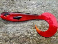 Gummifisch Great Fish Rocky Twister Slim 15cm - toxic red