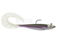 Gummifishe Delalande Zand Curly 12cm + jig head 14g - 143 - GREEN WAKA