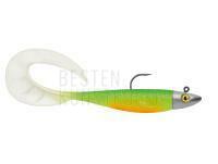 Gummifishe Delalande Zand Curly 12cm + jig head 14g - 66 - FIRE TIGER PAIL