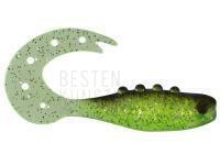 Dragon Gummifisch Hitman 10cm - Chartreuse/Black | Silver glitter