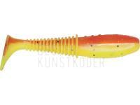 Gummifische Dragon Invader Pro 10cm - Chartreuse/Orange Fluo - black/silver glitter