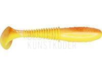 Gummifische Dragon Invader Pro  5cm - Super Yellow/Clear - orange glitter