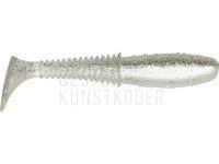 Gummifische Dragon Invader Pro  7.5cm - Pearl/Clear - silver glitter