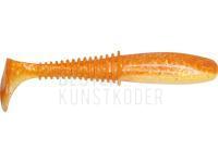 Gummifische Dragon Invader Pro  7.5cm - Pearl/Clear - silver/orange glitter