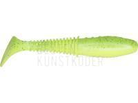 Gummifische Dragon Invader Pro  7.5cm - Super Yellow/Chartr. - black/blue glitter