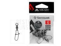Mikado Kugellagerwirbel mit Spinnkarabiner #5 - Black Nickel