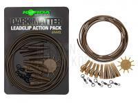 Korda Dark Matter Action Pack Gravel 5 x Lead Clips; 5 x Tail Rubbers; 5 x size 8 Ring Swivels; 10 x retaining pins; 2m of Dark Matter Anti Tangle Tubing