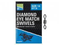 Wirbel Preston Diamond Eye Match Swivels - Size 10 | 20 per pack