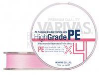 Geflochtene Schnüre Varivas High Grade PE X4 Milky Pink 150m 18lb #1.0