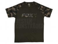 Fox Camo Khaki Chest Print T-Shirt - L