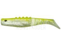 Gummifische Dragon Phantail 10cm PEARL/YELLOW - silver glitter