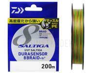 Geflechtschnur Daiwa UVF Saltiga Dura Sensor X8 + Si2 Multicolor 200m #0.6